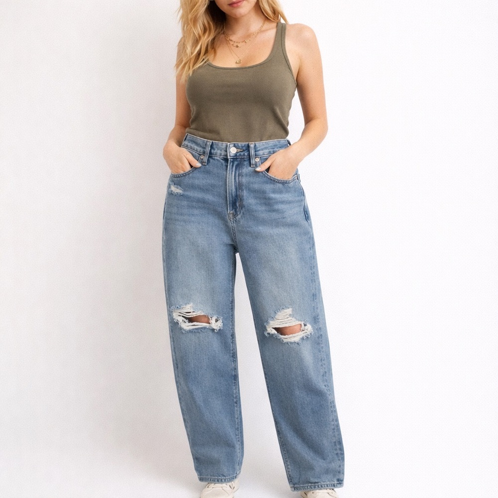 American Eagle 2 Short Baggy Women’s Jean Distressed Ripped High Rise 2022